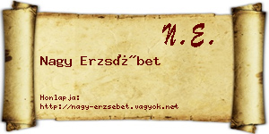 Nagy Erzsébet névjegykártya